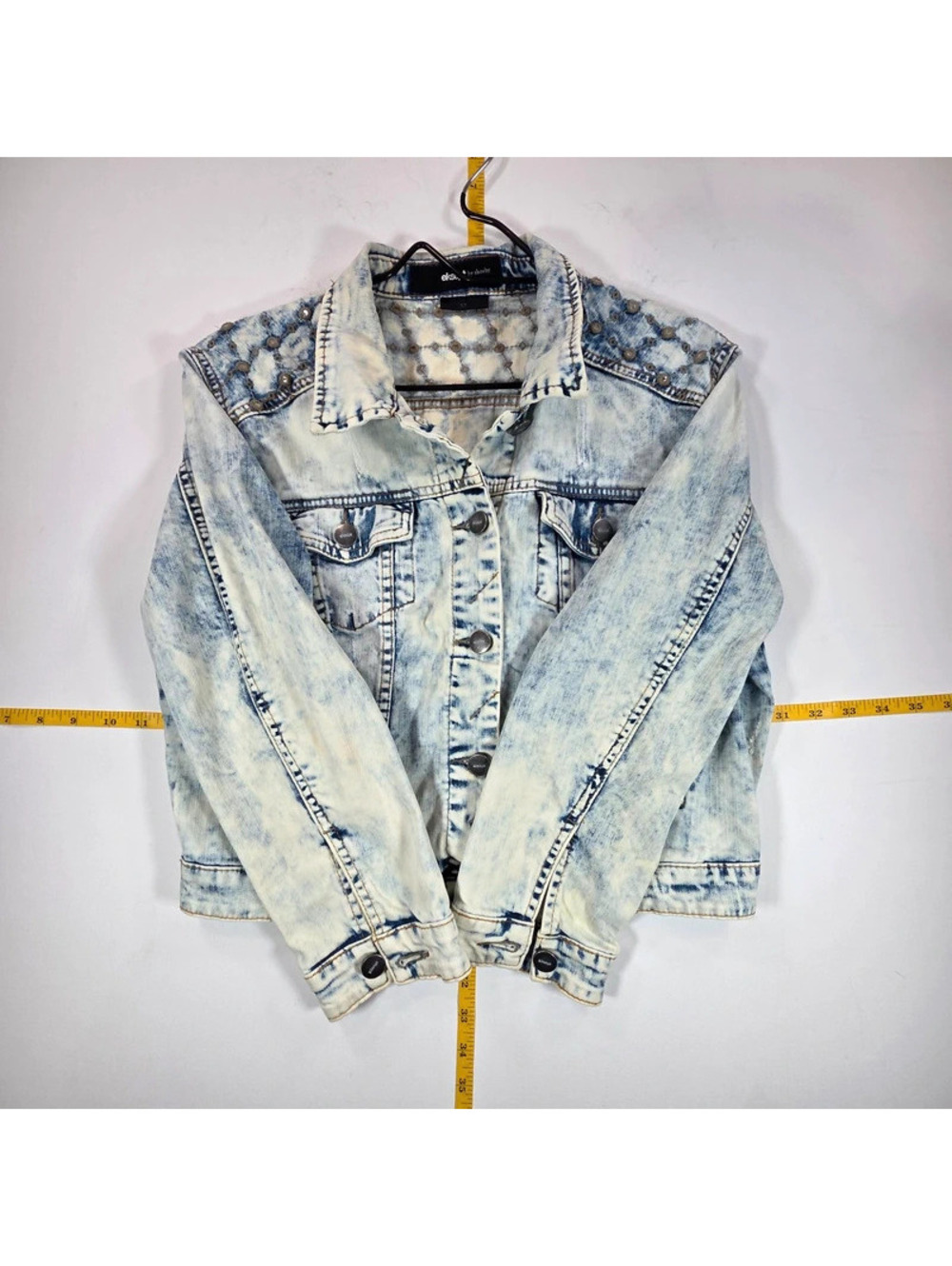 acid-wash denim jacket XL